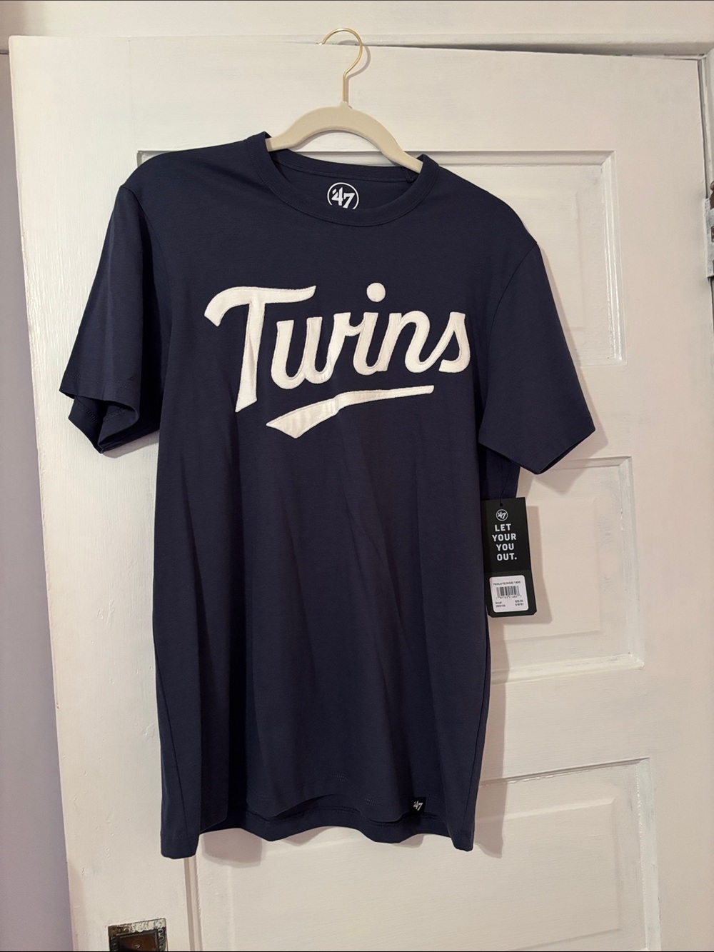 NWT 47 Navy Minnesota Twins Script Tee with White Logo